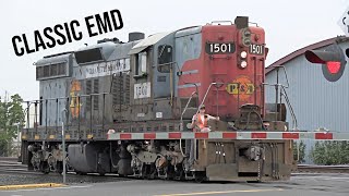 Southern Pacific LIVES EMD SD7 and 9s on the Portland amp Western [upl. by Notnirb366]