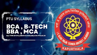 ptu syllabus Mcabcabtech ptu exam  ptu syllabus kese kare download ptu bca btech [upl. by Ardnatal12]