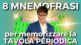 8 MNEMOFRASI per MEMORIZZARE la tavola periodica in meno di 4 minuti  CHIMICA FACILE [upl. by Aikahc]