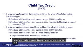 Chapter 7 Tax Credits PowerPoint Lecture [upl. by Airamas]