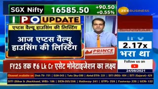 Aptus IPO Reviews Aptus Value Housing Finance की लिस्टिंग आज…लिस्टिंग पर क्या करें  Anil Singhvi [upl. by Akibma]