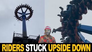 People Stuck Upside Down As American Theme Park Ride Fail [upl. by Toile]