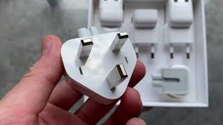 Apple World Travel Adapter Kit ASMR Unboxing 4K 60FPS Filmed on iPhone 13 Pro Max [upl. by Nniw813]