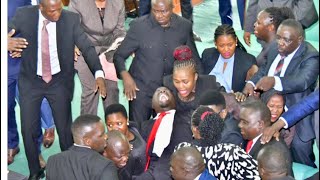 Chaos in Parliament as 12 MPs face suspension after a heated exchange between MPs Akol and Zaake [upl. by Ardnuhsal671]