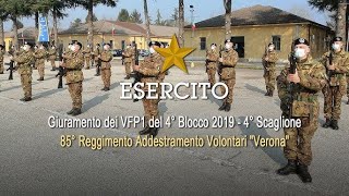 Giuramento VFP1 del 4° blocco 2019  3° Scaglione [upl. by Aivilys]