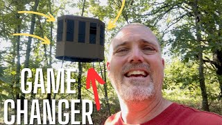 This is a Game Changer The Millennium Buck Hut deer stand deer hunting oklahoma whitetail 2023 [upl. by Noak68]