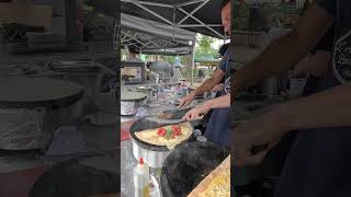 Cooking French Crepes and Galettes London Street Food [upl. by Annaigroeg730]