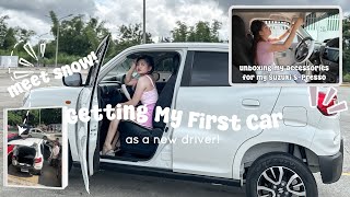 GETTING MY FIRST CAR 2025 AGS SPRESSO  Unwrapping Accessories amp Rainy Road Test Philippines [upl. by Amadeo]