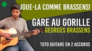 🦍 Apprendre Le Gorille de Brassens  en 2 accords faciles [upl. by Amaris]