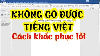 CÁCH KHẮC PHỤC LỖI KHÔNG GÕ ĐƯỢC TIẾNG VIỆT TRONG WORD EXCEL  HTCom Channel [upl. by Etnud210]