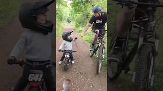 বাবার সাথে ছোট বাচ্চার বাইক রেসিং kidsbike motovlog motoracing kawasaki racing [upl. by Pardner]