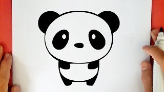 HOW TO DRAW A CUTE PANDA [upl. by Lalla]