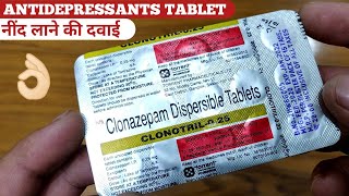 Clonotril 025Mg TabletAntidepressants Tabletनींद लाने की दवाईHow To TakeDosesSideEffectsMTA [upl. by Davidde577]