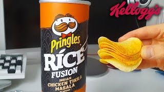 Pringles Rice Fusion Indian Chicken Tikka Masala Chips Unboxing Kelloggs Consumer Goods [upl. by Hulton]