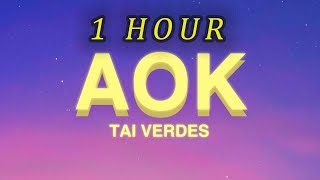 1 HOUR 🕐  Tai Verdes  AOK Lyrics [upl. by Gard]