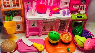 Fruits and Vegetables Toys for Velcro  Toy Food Video  Cooking With Toys ll Play with Kitchen [upl. by Persons746]