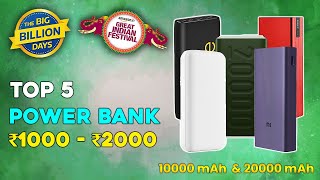 Top 5 Best Power Bank in 2023 ⚡ Best 10000mAh amp 20000mah Power Banks Under 1000 to 2000 on This Sale [upl. by Forester]