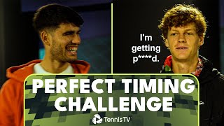 Who’s Got Perfect Timing Alcaraz Sinner amp More Attempt Latest Challenge [upl. by Gildea]