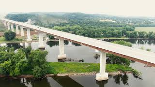 Check out the new nearly milelong Susquehanna Valley Thruway bridge via drone [upl. by Yslek337]