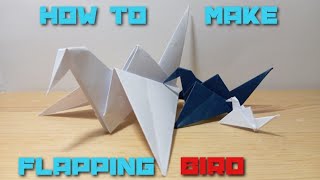 Origami How to make a Flapping BirdEasy [upl. by Bonnes]