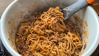 One pot spaghetti bolognese in Ninja Foodi you will never look back [upl. by Hareehat977]