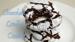 Chocolate Crinkles cookies recipe  video tutorial [upl. by Melbourne805]