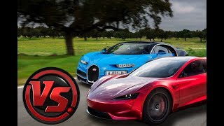 Tesla Roadster Vs Bugatti Chiron [upl. by Alexia754]