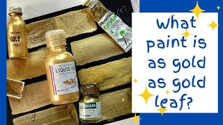 What paint is as gold as gold leaf Lets test Goldest Gold and others [upl. by Emilie427]