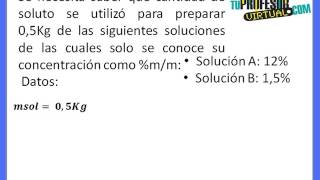 Concentración Unidades Físicas  Ejercicios [upl. by Andert]