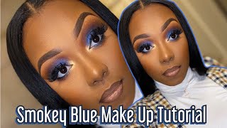 SMOKEY BLUE EYE TUTORIAL My Man Eat Off Paper Plates  Rolemodel [upl. by Nnylatsyrc]