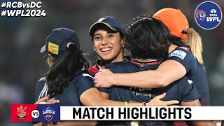 RCB vs DC Final Match WPL 2024 Highlights  Women IPL Highlights 2024  Cricket wpl 2024 Today [upl. by Tdnarb]