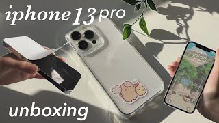 iphone 13 pro unboxing ☺︎  accessories camera  apps [upl. by Ennoval750]