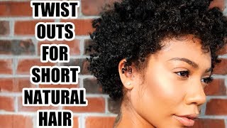 TWISTOUTS for SHORT NATURAL HAIR  BEGINNER FRIENDLY [upl. by Ahsika]