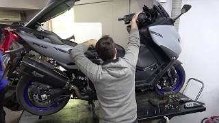 Tuning the new YAMAHA TMAX 560cc  Multivar variator MALOSSI [upl. by Attelra]