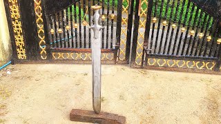 पूजा का तलवार 🔱 Devotional Talwar ⚔️ khanda Sword forging artcraft sword [upl. by Silvan]