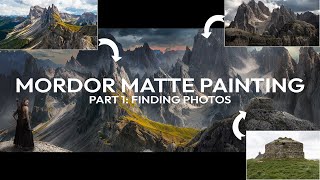 Mordor Matte Painting Finding Photos  Photoshop Composite [upl. by Adnahsed885]