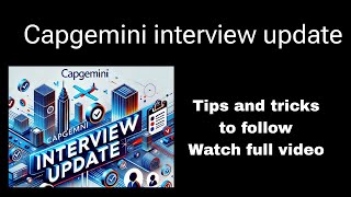 Capgemini interview update 2024  on  campus  capgemini [upl. by Enecnarf641]