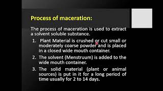 maceration process  maceration method of plant extraction [upl. by Akino]