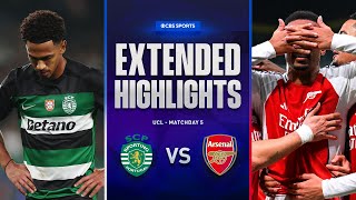 Sporting CP vs Arsenal Extended Highlights  UCL League Phase MD 5  CBS Sports Golazo [upl. by Sueddaht]