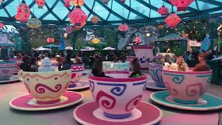 The Mad Hatters Tea Party Off Ride Footage Disneyland Paris Park Filmed October 2024 [upl. by Enimzaj]