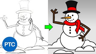 EASILY Create Illustrations in Photoshop  Drawing To Vector Tutorial [upl. by Rednasela]