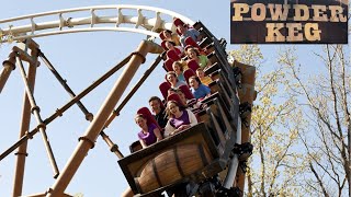 Powder Keg at Silver Dollar City Review Unique SampS Launch Coaster [upl. by Seagrave]