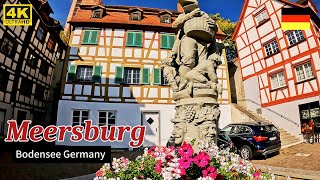 Meersburg Germany🇩🇪Walking Tour Historical Old Town and Harbor at Lake Constance4k am Bodensee2023 [upl. by Aldos]