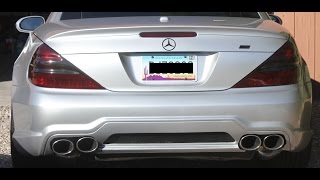 HOW TO REMOVE REAR BUMPER COVER DIY Mercedes R230 SL500 SL550 SL55 SL600 SL63 SL65 AMG [upl. by Zaneski]