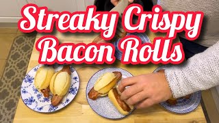 Streaky Crispy Bacon Rolls In Ninja Air Fryer [upl. by Adar93]