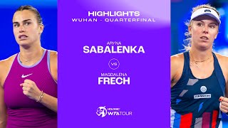 Aryna Sabalenka vs Magdalena Frech  2024 Wuhan Quarterfinals  WTA Match Highlights [upl. by Saito]