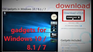 ادوات ذكية لويندوز How to Install gadgets for Windows 10  81  7 [upl. by Yror]