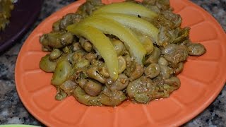 فول مشرمل بطريقتين مختلفتين وشهيتين المنكوبSalade de fèves à la marocaine [upl. by Silohcin]