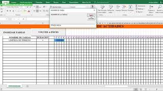 CRONOGRAMA DE ACTIVIDADES CON EXCEL MACRO [upl. by Nekal]