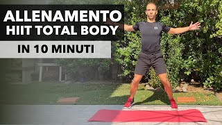 Allenamento a casa in 10 minuti  Total body a alta intensità [upl. by Enyahs]